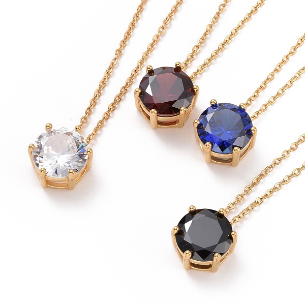 PandaHall Flat Round Cubic Zirconia Pendant Necklace, Golden Plated 304 Stainless Steel Jewelry for Women, Mixed Color, 17.52 inch(44.5cm)..., Multicolor
PandaHall Flat Round Cubic Zirconia Pendant Necklace, Golden Plated 304 Stainless Steel Jewelry for Women, Mixed Color, 17.52 inch(44.5cm)..., Multicolor