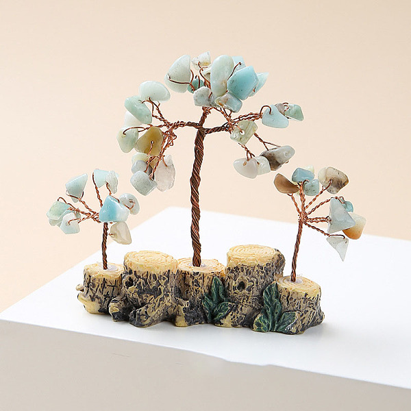 PandaHall Natural Amazonite Chips Tree of Life Decorations, Mini Resin Stump Base with Copper Wire Feng Shui Energy Stone Gift for Home...
PandaHall Natural Amazonite Chips Tree of Life Decorations, Mini Resin Stump Base with Copper Wire Feng Shui Energy Stone Gift for Home...