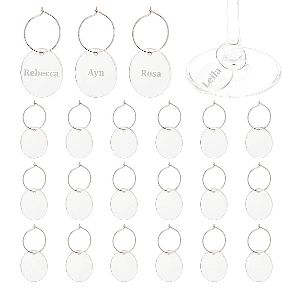 PandaHall 24 Pcs Flat Round Wine Glass Charms, Transparent Acrylic Blank Wine Charms Rings Cup Tag Identifiers for Glasses Tumbler Cup Wine..., Clear
PandaHall 24 Pcs Flat Round Wine Glass Charms, Transparent Acrylic Blank Wine Charms Rings Cup Tag Identifiers for Glasses Tumbler Cup Wine..., Clear