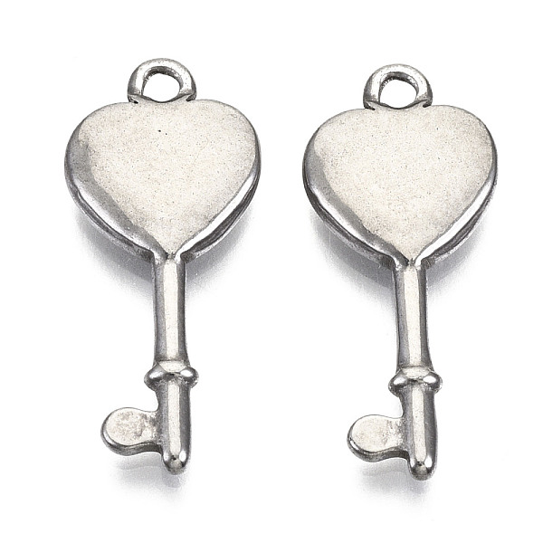 PandaHall 304 Stainless Steel Pendants, Heart Key, Stainless Steel Color, 23x10x2.5mm, Hole: 1.6mm 304 Stainless Steel Key
PandaHall 304 Stainless Steel Pendants, Heart Key, Stainless Steel Color, 23x10x2.5mm, Hole: 1.6mm 304 Stainless Steel Key