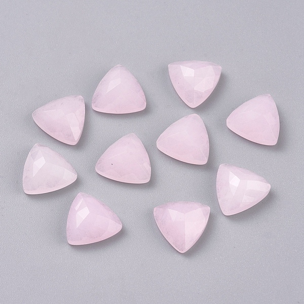 PandaHall Natural White Jade Cabochons, Dyed, Faceted, Triangle, Misty Rose, 10x10x5mm White Jade Triangle
PandaHall Natural White Jade Cabochons, Dyed, Faceted, Triangle, Misty Rose, 10x10x5mm White Jade Triangle