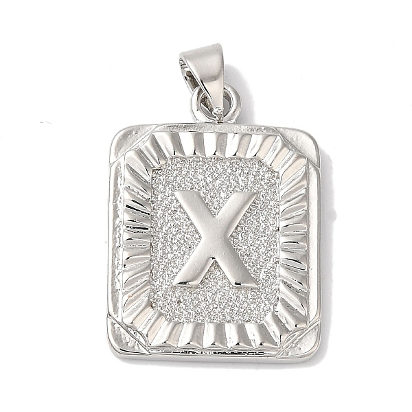 PandaHall Rack Plating Brass Pendants, Long-Lasting Plated, Lead Free & Cadmium Free, Square with Letter Charms, Letter X, 24x17x2.5mm, Hole...
PandaHall Rack Plating Brass Pendants, Long-Lasting Plated, Lead Free & Cadmium Free, Square with Letter Charms, Letter X, 24x17x2.5mm, Hole...