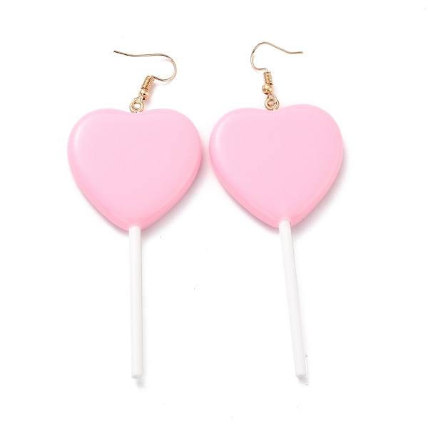 PandaHall Heart-shape Lollipop Dangle Earrings for Women, Candy Color Simulation Food Drop Earrings, Golden, Pink, 97~99mm, Pin: 0.5mm Resin...
PandaHall Heart-shape Lollipop Dangle Earrings for Women, Candy Color Simulation Food Drop Earrings, Golden, Pink, 97~99mm, Pin: 0.5mm Resin...