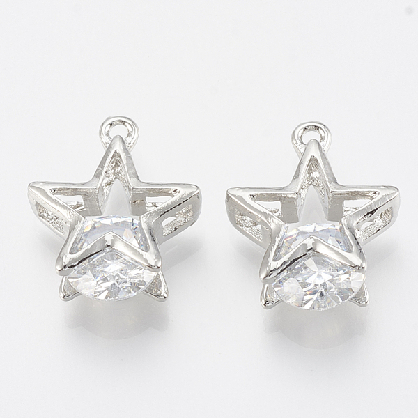 PandaHall Alloy Cubic Zirconia Charms, Star, Platinum, 17.5x14x6mm, Hole: 1.4mm Alloy+Cubic Zirconia Star
PandaHall Alloy Cubic Zirconia Charms, Star, Platinum, 17.5x14x6mm, Hole: 1.4mm Alloy+Cubic Zirconia Star
