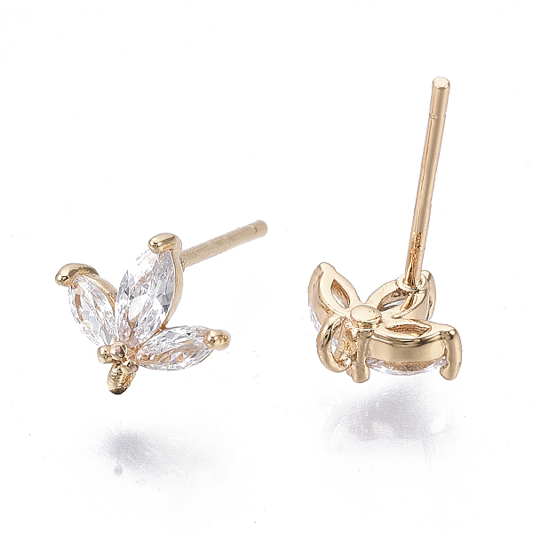PandaHall Brass Micro Cubic Zirconia Stud Earring Findings, with Loop, Real 18K Gold Plated, Nickel Free, Flower, Clear, 8x8mm, Hole: 1mm...
PandaHall Brass Micro Cubic Zirconia Stud Earring Findings, with Loop, Real 18K Gold Plated, Nickel Free, Flower, Clear, 8x8mm, Hole: 1mm...