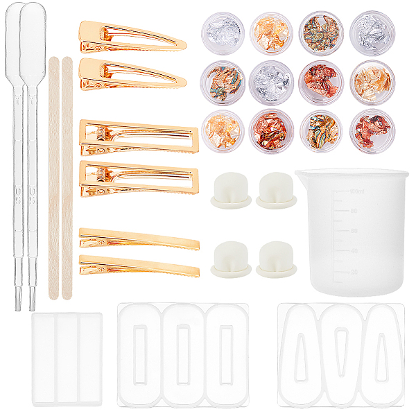 PandaHall DIY Bobby Pin Making, with Iron Alligator Hair Clip Findings, Food Grade Silicone Molds, Birch Wooden Craft Sticks, Disposable..., Multicolor
PandaHall DIY Bobby Pin Making, with Iron Alligator Hair Clip Findings, Food Grade Silicone Molds, Birch Wooden Craft Sticks, Disposable..., Multicolor