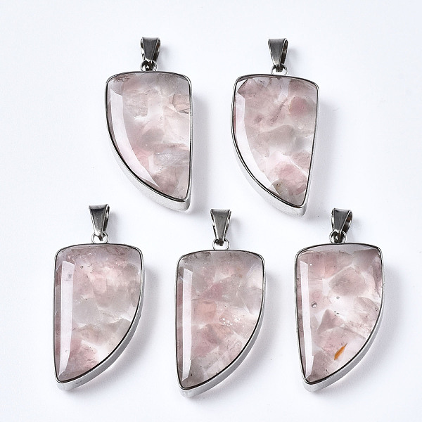 PandaHall Natural Rose Quartz Pendants, with Transparent Resin and 201 Stainless Steel Findings, Knife, Stainless Steel Color, 26.5x14x6.5mm...
PandaHall Natural Rose Quartz Pendants, with Transparent Resin and 201 Stainless Steel Findings, Knife, Stainless Steel Color, 26.5x14x6.5mm...