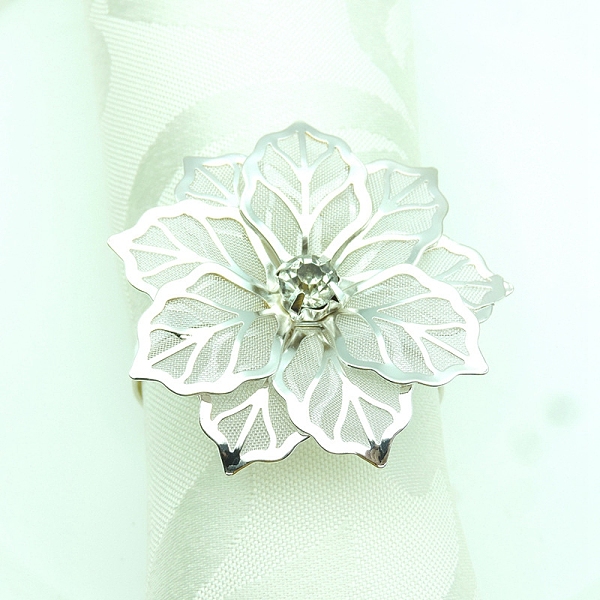 PandaHall Alloy Napkin Rings, Napkin Holder Adornment, Restaurant Daily Accessiroes, Flower, Silver, 52x52mm Alloy Flower Silver
PandaHall Alloy Napkin Rings, Napkin Holder Adornment, Restaurant Daily Accessiroes, Flower, Silver, 52x52mm Alloy Flower Silver