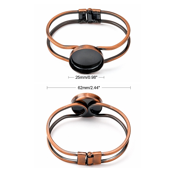 PandaHall Brass Bangle Making, Blank Bangle Base, Red Copper, Tray: 25mm, 62mm Brass
PandaHall Brass Bangle Making, Blank Bangle Base, Red Copper, Tray: 25mm, 62mm Brass