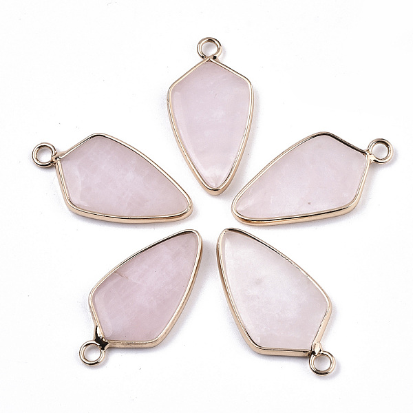 PandaHall Natural Rose Quartz Pointed Pendants, with Light Gold Plated Brass Edge, Arrows, 28~29x14~15x3mm, Hole: 2.5mm Rose Quartz Arrow
PandaHall Natural Rose Quartz Pointed Pendants, with Light Gold Plated Brass Edge, Arrows, 28~29x14~15x3mm, Hole: 2.5mm Rose Quartz Arrow