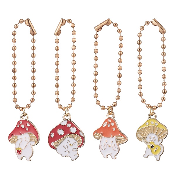 PandaHall Alloy Enamel Pendant Decorations, with Iron Ball Chains, Mushrooms, Mixed Color, 68~70mm, 4pcs/set Alloy+Enamel Mushroom..., Multicolor
PandaHall Alloy Enamel Pendant Decorations, with Iron Ball Chains, Mushrooms, Mixed Color, 68~70mm, 4pcs/set Alloy+Enamel Mushroom..., Multicolor