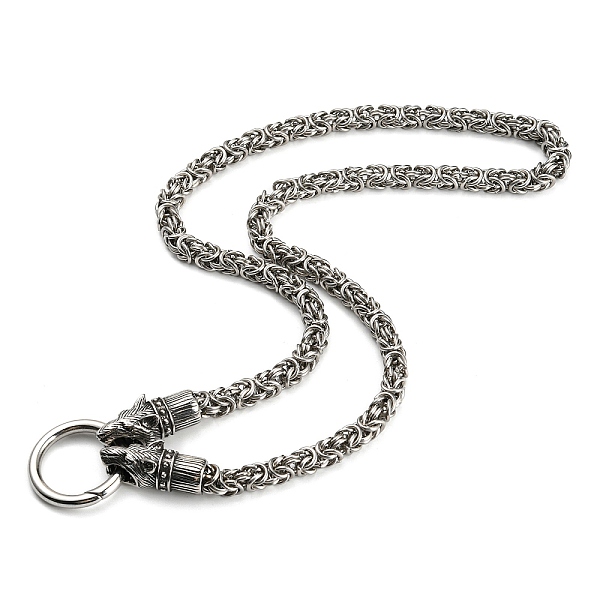 PandaHall 304 Stainless Steel Byzantine Chain Necklaces with 316L Surgical Stainless Steel Wolf Clasps, Antique Silver & Stainless Steel...
PandaHall 304 Stainless Steel Byzantine Chain Necklaces with 316L Surgical Stainless Steel Wolf Clasps, Antique Silver & Stainless Steel...