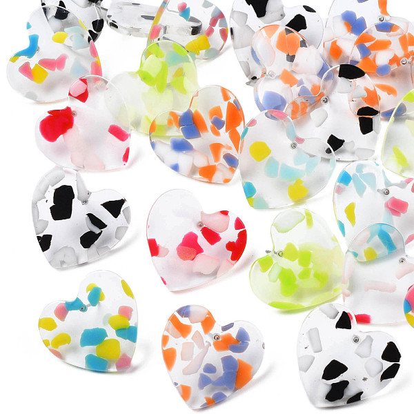 PandaHall Acrylic Heart Stud Earrings with 316 Stainless Steel Pins for Women, Mixed Color, 24x25.5mm, Pin: 0.7mm Acrylic Heart Multicolor
PandaHall Acrylic Heart Stud Earrings with 316 Stainless Steel Pins for Women, Mixed Color, 24x25.5mm, Pin: 0.7mm Acrylic Heart Multicolor