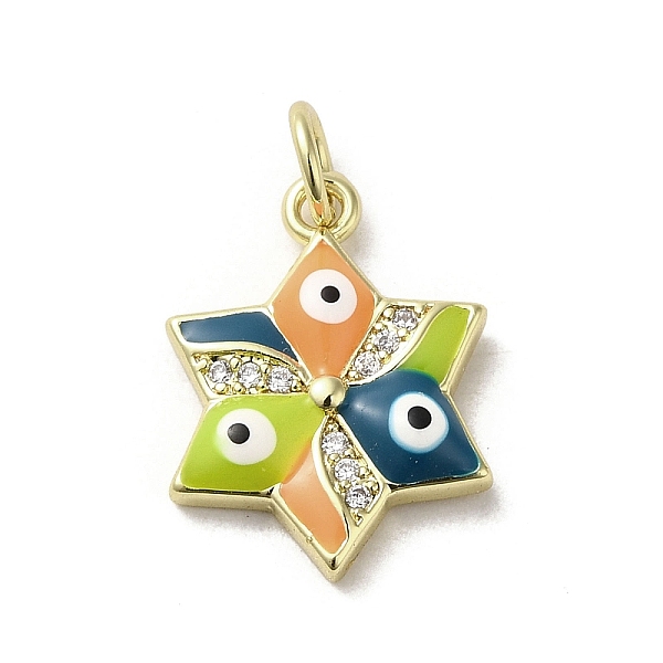 PandaHall Brass Micro Pave Cubic Zirconia Pendants, with Enamel, with Jump Ring, Real 18K Gold Plated, Star with Evil Eye, Yellow Green...
PandaHall Brass Micro Pave Cubic Zirconia Pendants, with Enamel, with Jump Ring, Real 18K Gold Plated, Star with Evil Eye, Yellow Green...