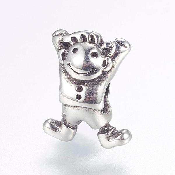 PandaHall 304 Stainless Steel European Beads, Large Hole Beads, Boy, Antique Silver, 16x11x7mm, Hole: 4mm 304 Stainless Steel Human
PandaHall 304 Stainless Steel European Beads, Large Hole Beads, Boy, Antique Silver, 16x11x7mm, Hole: 4mm 304 Stainless Steel Human