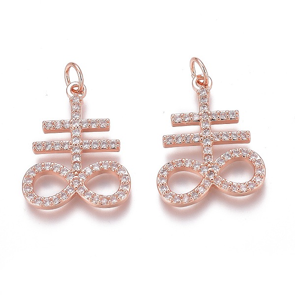 PandaHall Brass Micro Pave Clear Cubic Zirconia Pendants, Long-Lasting Plated, With Jump Rings, Cross with Infinity Sign, Rose Gold...
PandaHall Brass Micro Pave Clear Cubic Zirconia Pendants, Long-Lasting Plated, With Jump Rings, Cross with Infinity Sign, Rose Gold...