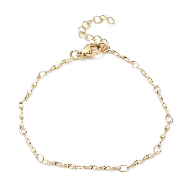PandaHall Ion Plating(IP) 304 Stainless Steel Twist Bar Link Chain Bracelets, Golden, 7 inch(17.8cm) 304 Stainless Steel
PandaHall Ion Plating(IP) 304 Stainless Steel Twist Bar Link Chain Bracelets, Golden, 7 inch(17.8cm) 304 Stainless Steel