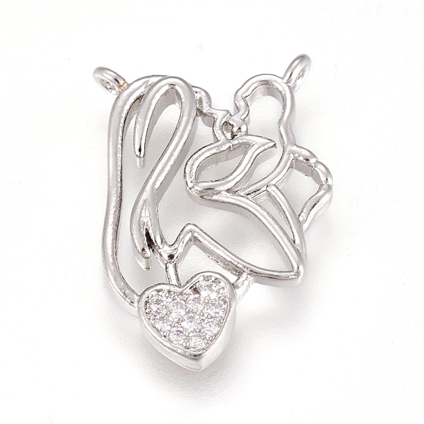 PandaHall Brass Micro Pave Cubic Zirconia Pendants, Long-Lasting Plated, Lead Free & Cadmium Free & Nickel Free, Heart with Mother and Baby..., Clear
PandaHall Brass Micro Pave Cubic Zirconia Pendants, Long-Lasting Plated, Lead Free & Cadmium Free & Nickel Free, Heart with Mother and Baby..., Clear
