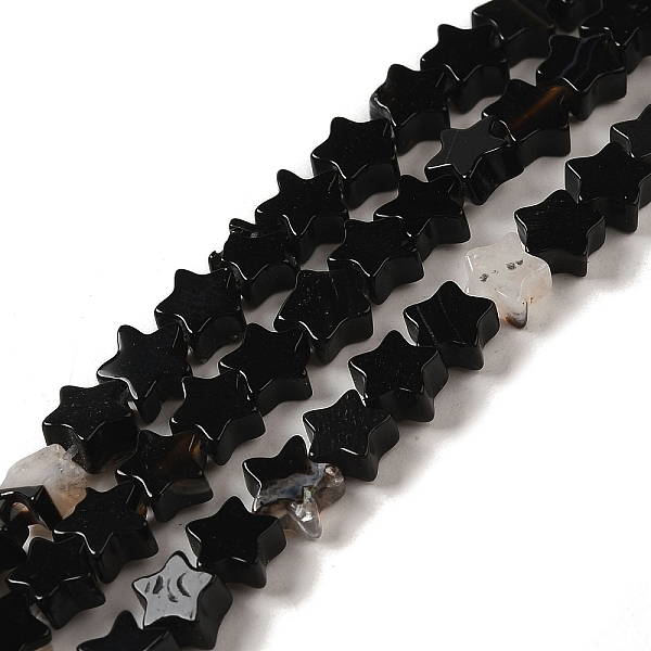 PandaHall Natural Black Agate Beads Strands, Star, 6x5.5x2mm, Hole: 0.8mm, about 75pcs/strand, 14.57 inch(37cm) Black Agate Star
PandaHall Natural Black Agate Beads Strands, Star, 6x5.5x2mm, Hole: 0.8mm, about 75pcs/strand, 14.57 inch(37cm) Black Agate Star