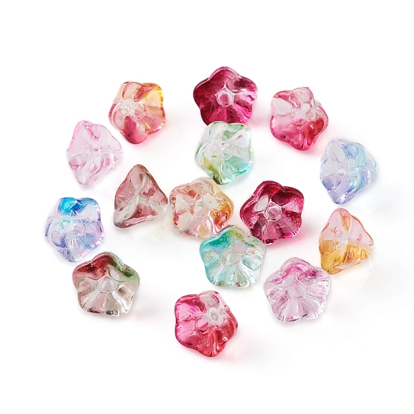PandaHall Electroplate Glass Beads, Trumpet Flower, Mixed Color, 8.5x8x5.5mm, Hole: 1mm Glass Flower Multicolor
PandaHall Electroplate Glass Beads, Trumpet Flower, Mixed Color, 8.5x8x5.5mm, Hole: 1mm Glass Flower Multicolor