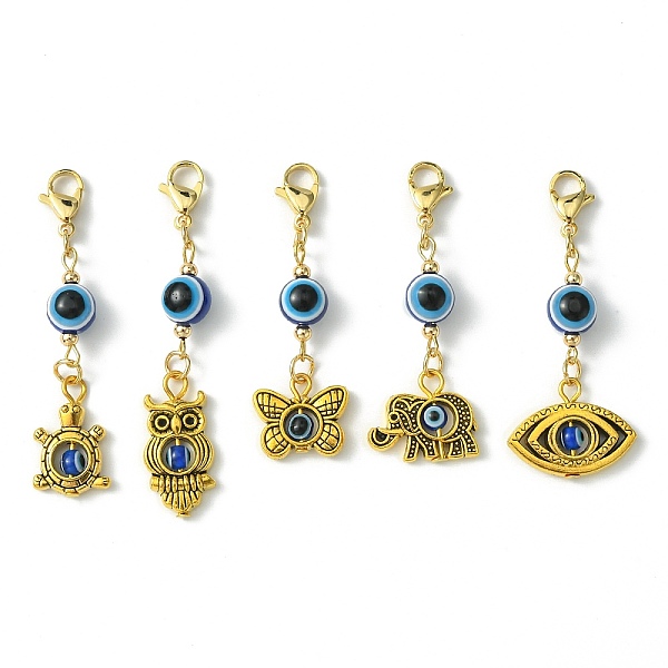 PandaHall Tibetan Style Alloy Pendant Decorations, Evil Eye Resin Bead and 304 Stainless Steel Lobster Claw Clasps Charms, Mixed Shapes...
PandaHall Tibetan Style Alloy Pendant Decorations, Evil Eye Resin Bead and 304 Stainless Steel Lobster Claw Clasps Charms, Mixed Shapes...