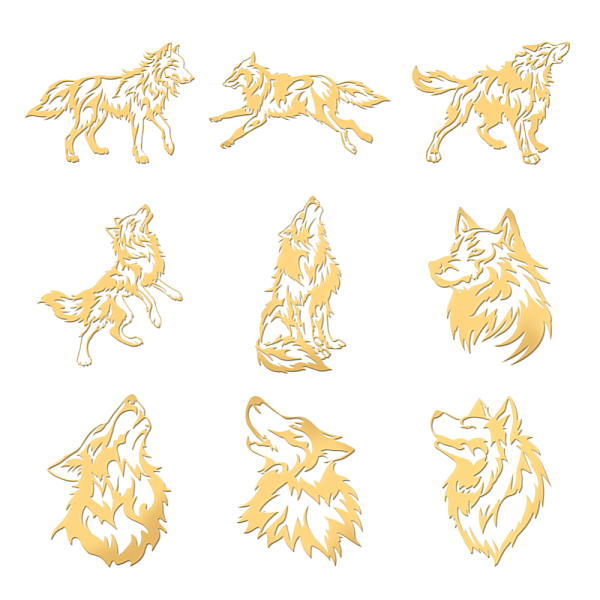 PandaHall Nickel Decoration Stickers, Metal Resin Filler, Epoxy Resin & UV Resin Craft Filling Material, Golden, Wolf, 40x40mm, 9pcs/set...
PandaHall Nickel Decoration Stickers, Metal Resin Filler, Epoxy Resin & UV Resin Craft Filling Material, Golden, Wolf, 40x40mm, 9pcs/set...