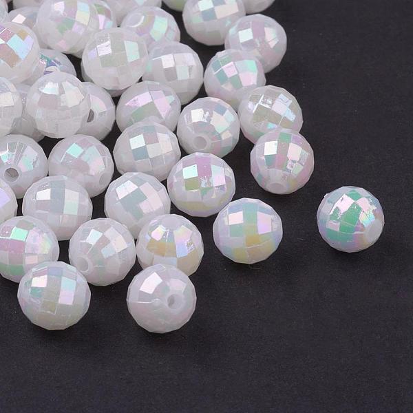 PandaHall White AB color Plated Acrylic , Faceted Round, about 8mm in diameter, hole: 1mm Acrylic Round White
PandaHall White AB color Plated Acrylic , Faceted Round, about 8mm in diameter, hole: 1mm Acrylic Round White