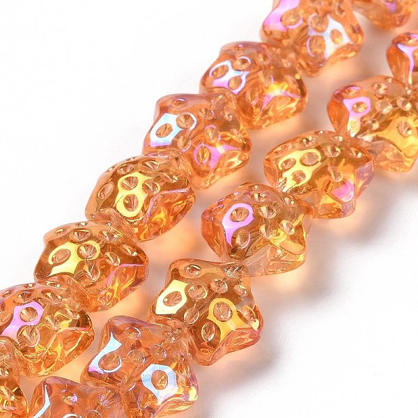 PandaHall Transparent Electroplate Glass Beads Strands, Rainbow Plated, Star, Dark Orange, 15x15x9mm, Hole: 1.2mm, about 45pcs/strand, 23.62...
PandaHall Transparent Electroplate Glass Beads Strands, Rainbow Plated, Star, Dark Orange, 15x15x9mm, Hole: 1.2mm, about 45pcs/strand, 23.62...