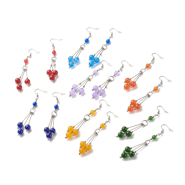 PandaHall Natural Malaysia Jade Ball Beads Long Dangle Earrings for Lady, Brass Wrap Stone Drop Earrings, Platinum, Mixed Color, 88mm, Pin..., Multicolor
PandaHall Natural Malaysia Jade Ball Beads Long Dangle Earrings for Lady, Brass Wrap Stone Drop Earrings, Platinum, Mixed Color, 88mm, Pin..., Multicolor