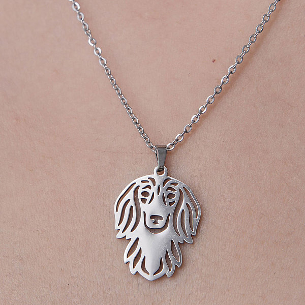 PandaHall 201 Stainless Steel Hollow Dog Pendant Necklace, Stainless Steel Color, 17.72 inch(45cm) 201 Stainless Steel Dog
PandaHall 201 Stainless Steel Hollow Dog Pendant Necklace, Stainless Steel Color, 17.72 inch(45cm) 201 Stainless Steel Dog
