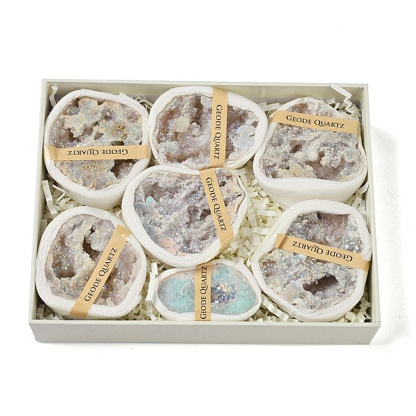 PandaHall Natural Agate Geode Cornucopia Mineral Specimen, Raw Crystal Cluster, Healing Crystal Home Decor Gift, with Paper Box...
PandaHall Natural Agate Geode Cornucopia Mineral Specimen, Raw Crystal Cluster, Healing Crystal Home Decor Gift, with Paper Box...