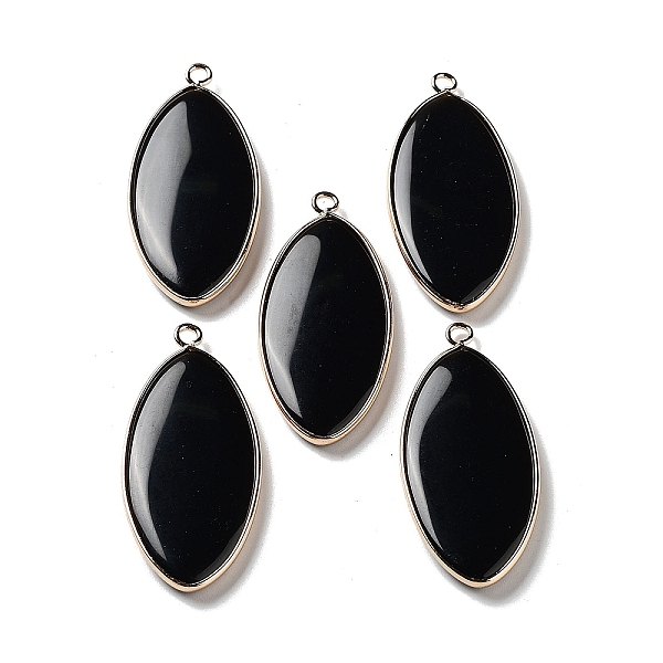 PandaHall Natural Obsidian Pendants, Light Gold Plated Brass Horse Eye Charms, 44.5~45x20.5~21x4mm, Hole: 2mm Obsidian Horse Eye
PandaHall Natural Obsidian Pendants, Light Gold Plated Brass Horse Eye Charms, 44.5~45x20.5~21x4mm, Hole: 2mm Obsidian Horse Eye