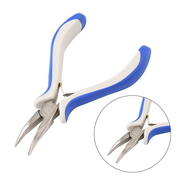 PandaHall Carbon Steel Jewelry Pliers for Jewelry Making Supplies, Bent Nose Plier, Ferronickel, about 5.8cm wide,12.8cm long Carbon Steel
PandaHall Carbon Steel Jewelry Pliers for Jewelry Making Supplies, Bent Nose Plier, Ferronickel, about 5.8cm wide,12.8cm long Carbon Steel