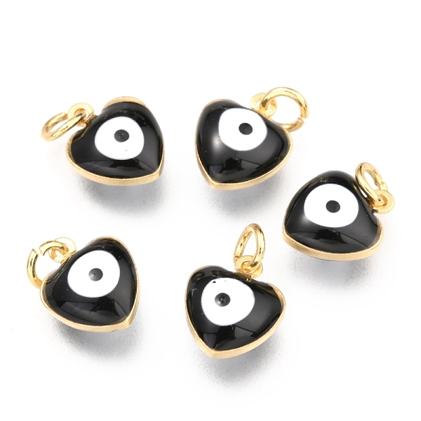 PandaHall Brass Enamel Beads, Real 18K Gold Plated, Long-Lasting Plated, with Jump Ring, Triangle with Evil Eye, Black, 10x8x4mm, Hole...
PandaHall Brass Enamel Beads, Real 18K Gold Plated, Long-Lasting Plated, with Jump Ring, Triangle with Evil Eye, Black, 10x8x4mm, Hole...