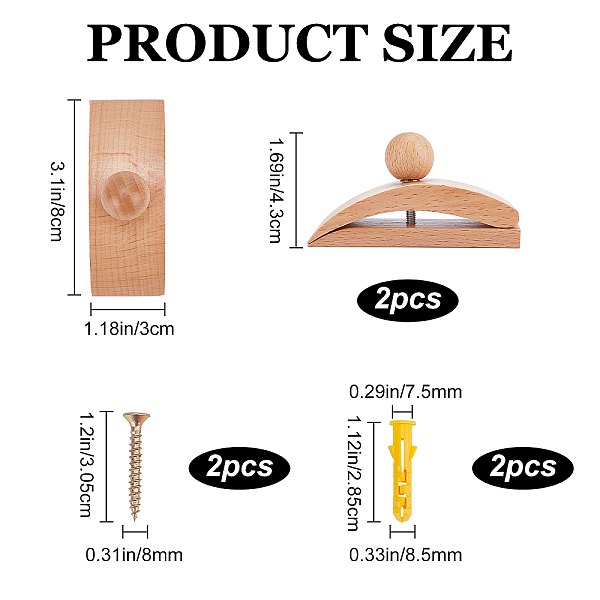 PandaHall GORGECRAFT 2 Sets Wooden Quilt Wall Hangers Tapestry Hanger for Wall Wooden Wall Clips with Screw and Anchor Plug for Tapestries..., Orange
PandaHall GORGECRAFT 2 Sets Wooden Quilt Wall Hangers Tapestry Hanger for Wall Wooden Wall Clips with Screw and Anchor Plug for Tapestries..., Orange