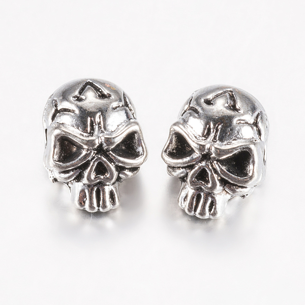 PandaHall Tibetan Style Alloy Beads, Skull, Antique Silver, 12x9x10mm, Hole: 1.5mm Alloy Skull
PandaHall Tibetan Style Alloy Beads, Skull, Antique Silver, 12x9x10mm, Hole: 1.5mm Alloy Skull