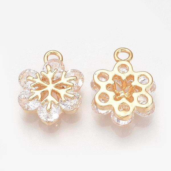 PandaHall Brass Cubic Zirconia Charms, Nickel Free, Real 18K Gold Plated, Snowflake, Golden, 15x11.5x4mm, Hole: 1.5mm Brass+Cubic Zirconia...
PandaHall Brass Cubic Zirconia Charms, Nickel Free, Real 18K Gold Plated, Snowflake, Golden, 15x11.5x4mm, Hole: 1.5mm Brass+Cubic Zirconia...