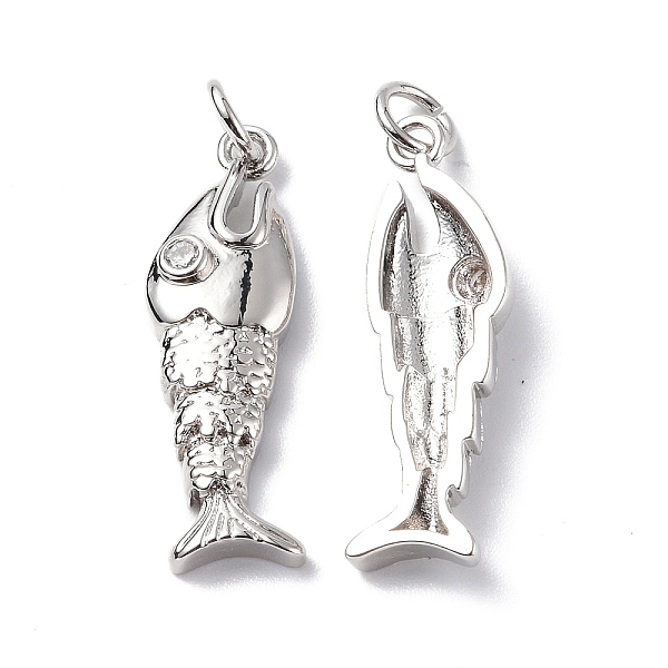PandaHall Rack Plating Brass Micro Pave Cubic Zirconia Pendants, Cadmium Free & Lead Free, with Jump Ring, Fish Charm, Platinum, 25.5x8x4mm..., Clear
PandaHall Rack Plating Brass Micro Pave Cubic Zirconia Pendants, Cadmium Free & Lead Free, with Jump Ring, Fish Charm, Platinum, 25.5x8x4mm..., Clear