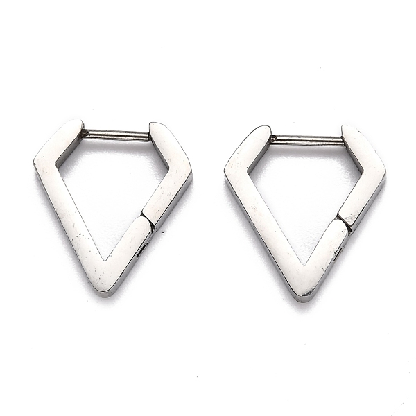 PandaHall 304 Stainless Steel Huggie Hoop Earrings, Diamond Shape, Stainless Steel Color, 17x15.5x3mm, Pin: 1mm 304 Stainless Steel Diamond
PandaHall 304 Stainless Steel Huggie Hoop Earrings, Diamond Shape, Stainless Steel Color, 17x15.5x3mm, Pin: 1mm 304 Stainless Steel Diamond