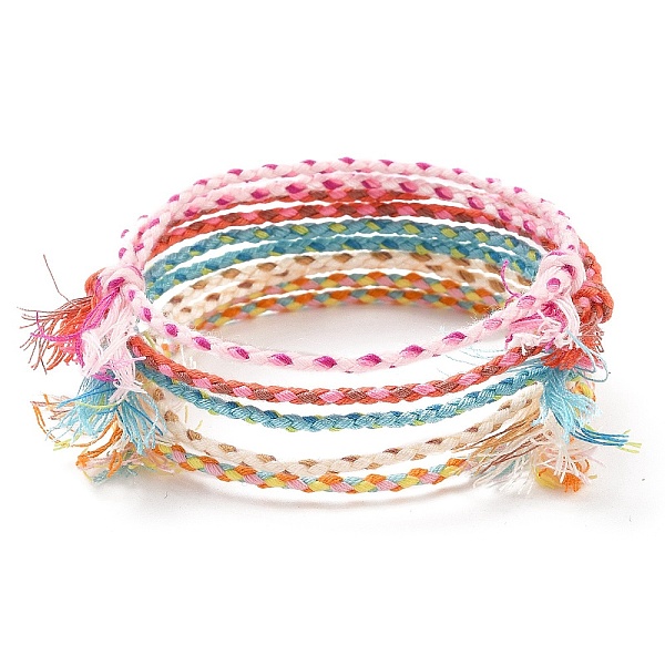 PandaHall 5Pcs 5 Color Macrame Cotton Cord Bracelets Set, Friendship Stackable Bracelets for Women, Mixed Color, Inner Diameter: 1-3/4~3-1/4..., Multicolor
PandaHall 5Pcs 5 Color Macrame Cotton Cord Bracelets Set, Friendship Stackable Bracelets for Women, Mixed Color, Inner Diameter: 1-3/4~3-1/4..., Multicolor