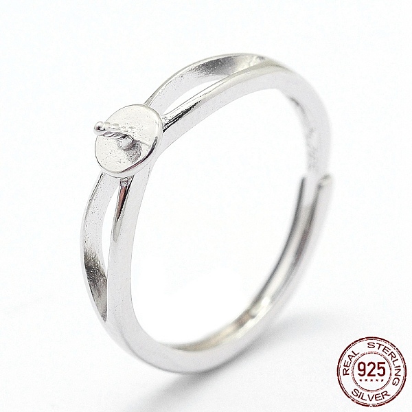 PandaHall Adjustable Rhodium Plated 925 Sterling Silver Ring Components, For Half Drilled Beads, Platinum, 16mm, Pin: 0.6mm Sterling Silver
PandaHall Adjustable Rhodium Plated 925 Sterling Silver Ring Components, For Half Drilled Beads, Platinum, 16mm, Pin: 0.6mm Sterling Silver