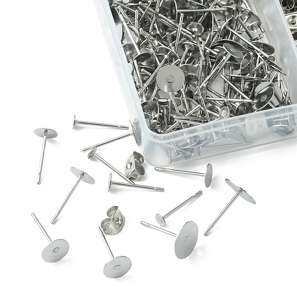 PandaHall 200Pcs 5 Sizes 304 Stainless Steel Stud Earring Findings, Flat Round Earring Settings, with 200Pcs Ear Nuts, Stainless Steel Color...
PandaHall 200Pcs 5 Sizes 304 Stainless Steel Stud Earring Findings, Flat Round Earring Settings, with 200Pcs Ear Nuts, Stainless Steel Color...