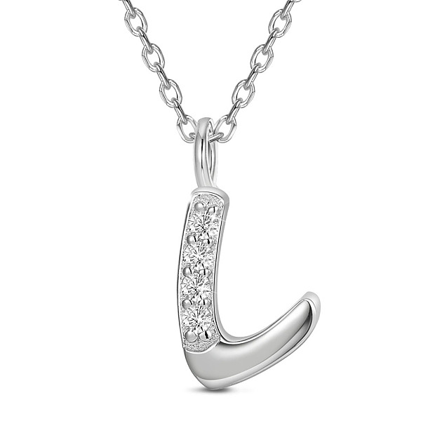 PandaHall SHEGRACE Rhodium Plated 925 Sterling Silver Initial Pendant Necklaces, with Grade AAA Cubic Zirconia and Cable Chains, Platinum..., Clear
PandaHall SHEGRACE Rhodium Plated 925 Sterling Silver Initial Pendant Necklaces, with Grade AAA Cubic Zirconia and Cable Chains, Platinum..., Clear