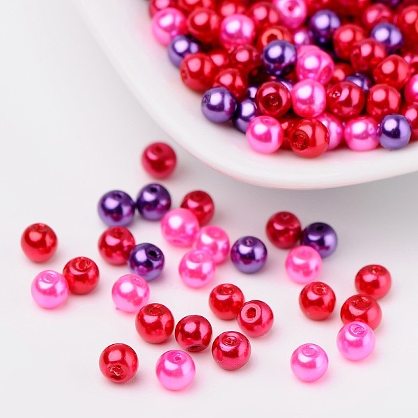 PandaHall Valentine's Mix Glass Pearl Beads Sets, Pearlized, Mixed Color, 4mm, Hole: 1mm, about 400pcs/bag Glass Round Multicolor
PandaHall Valentine's Mix Glass Pearl Beads Sets, Pearlized, Mixed Color, 4mm, Hole: 1mm, about 400pcs/bag Glass Round Multicolor
