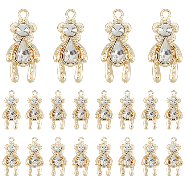 PandaHall CHGCRAFT 20Pcs Rack Plating Alloy Pendants, with Glass, Cadmium Free & Lead Free, Bear, Light Gold, 29.5x13.5x4.5mm, Hole: 2mm...
PandaHall CHGCRAFT 20Pcs Rack Plating Alloy Pendants, with Glass, Cadmium Free & Lead Free, Bear, Light Gold, 29.5x13.5x4.5mm, Hole: 2mm...