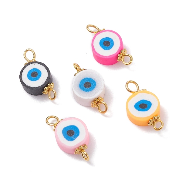 PandaHall Handmade Polymer Clay Beads Links Connectors, with Brass & Alloy Findings, Flat Round with Eye, Mixed Color, 18x9x4.5mm, Hole..., Multicolor
PandaHall Handmade Polymer Clay Beads Links Connectors, with Brass & Alloy Findings, Flat Round with Eye, Mixed Color, 18x9x4.5mm, Hole..., Multicolor