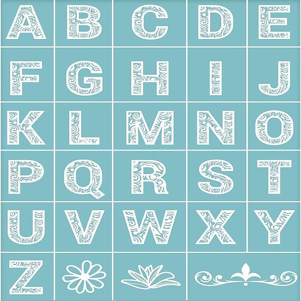 PandaHall Self-Adhesive Silk Screen Printing Stencil, for Painting on Wood, DIY Decoration T-Shirt Fabric, 26 Alphabet and Flower, Sky Blue...
PandaHall Self-Adhesive Silk Screen Printing Stencil, for Painting on Wood, DIY Decoration T-Shirt Fabric, 26 Alphabet and Flower, Sky Blue...