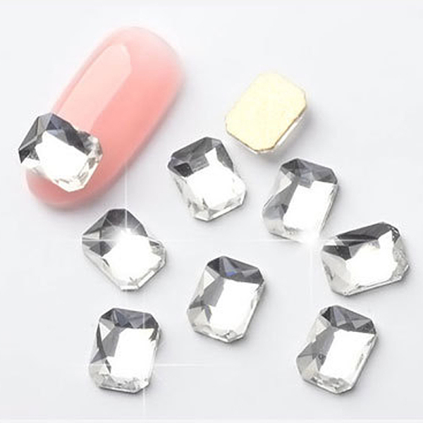 PandaHall Flat Back Glass Rhinestone Cabochons, Nail Art Decoration Accessories, Faceted, Rectangle Octagon, Crystal, 8x6mm, 10pcs/bag..., Clear
PandaHall Flat Back Glass Rhinestone Cabochons, Nail Art Decoration Accessories, Faceted, Rectangle Octagon, Crystal, 8x6mm, 10pcs/bag..., Clear
