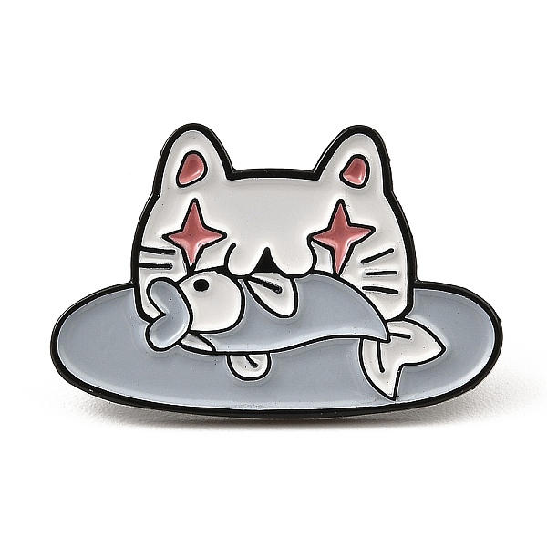 PandaHall Alloy Enamel Pin, Cute Cartoon on Brooches, Electrophoresis Black, Cat Shape & Fish, 20x30.5x1.5mm Alloy+Enamel Cat Shape
PandaHall Alloy Enamel Pin, Cute Cartoon on Brooches, Electrophoresis Black, Cat Shape & Fish, 20x30.5x1.5mm Alloy+Enamel Cat Shape