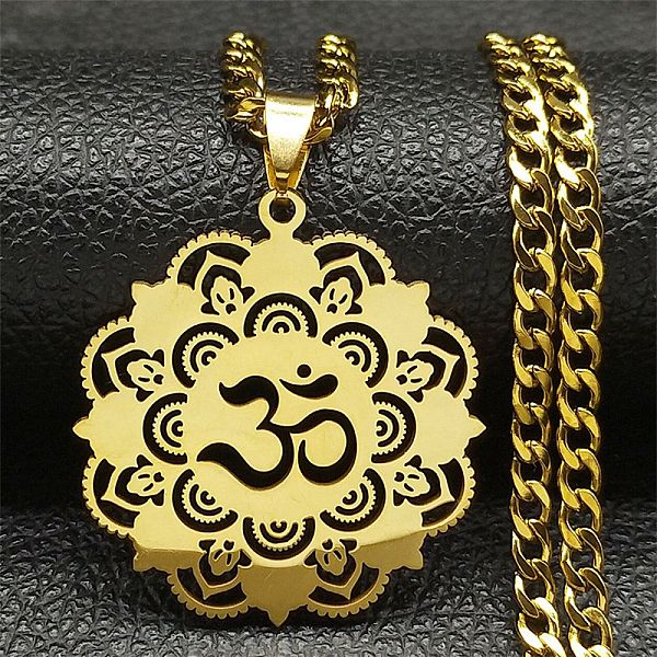 PandaHall 304 Stainless Steel Necklaces, Yoga Theme Pendant Necklaces, Golden, 23.62 inch(60cm) 304 Stainless Steel Flower
PandaHall 304 Stainless Steel Necklaces, Yoga Theme Pendant Necklaces, Golden, 23.62 inch(60cm) 304 Stainless Steel Flower